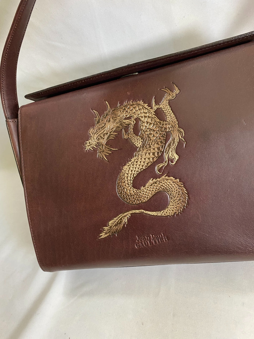 Jean Paul Gaultier Box-shaped Dragon Pattern Thorn Handbag