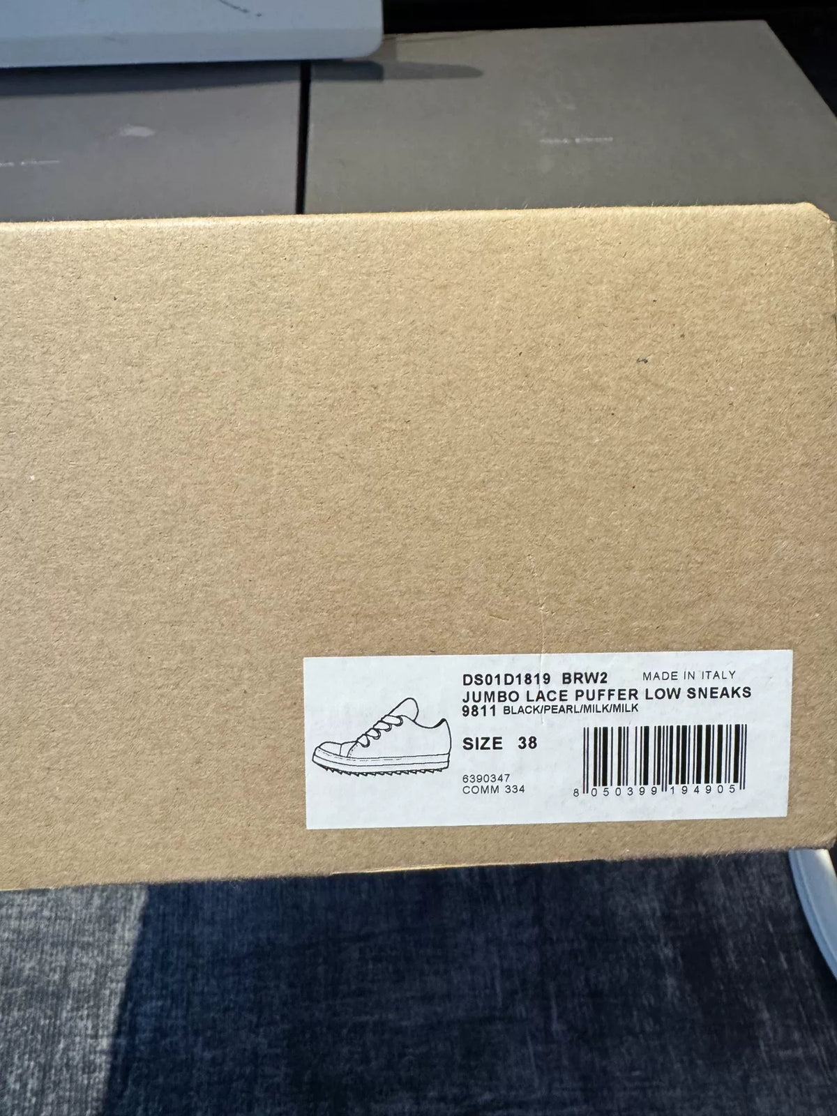 Rick Owens Thick-Lace Low-Top Sneakers