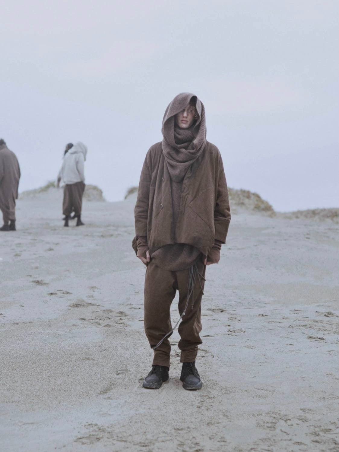 Julius_7 Wasteland-style jacquard oversized jacket