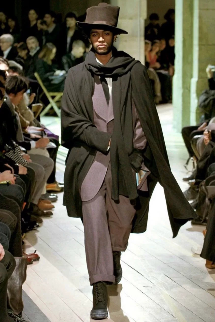 Yohji Yamamoto 12aw Runway Deconstructed Scarf Cape