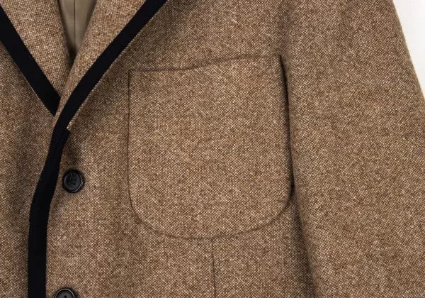 Yohji Yamamoto 1990s Wool Velvet Patchwork Suit Jacket