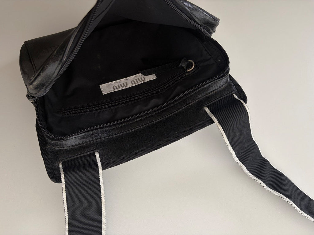 Miu Miu SS99 Black Leather Crossbody Bag
