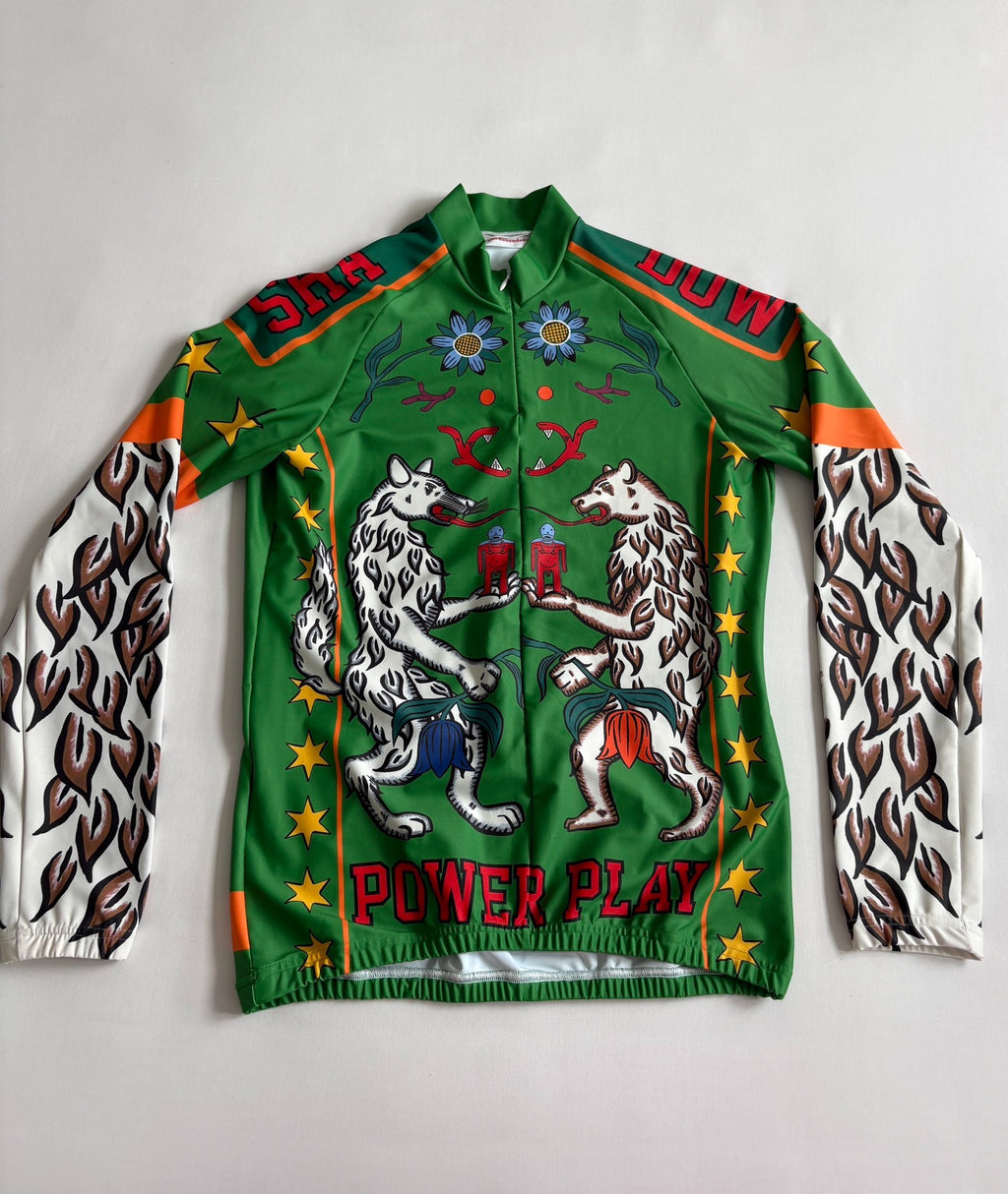 Walter Van Beirendonck Runway Leopard Print Cycling Panel Jacket