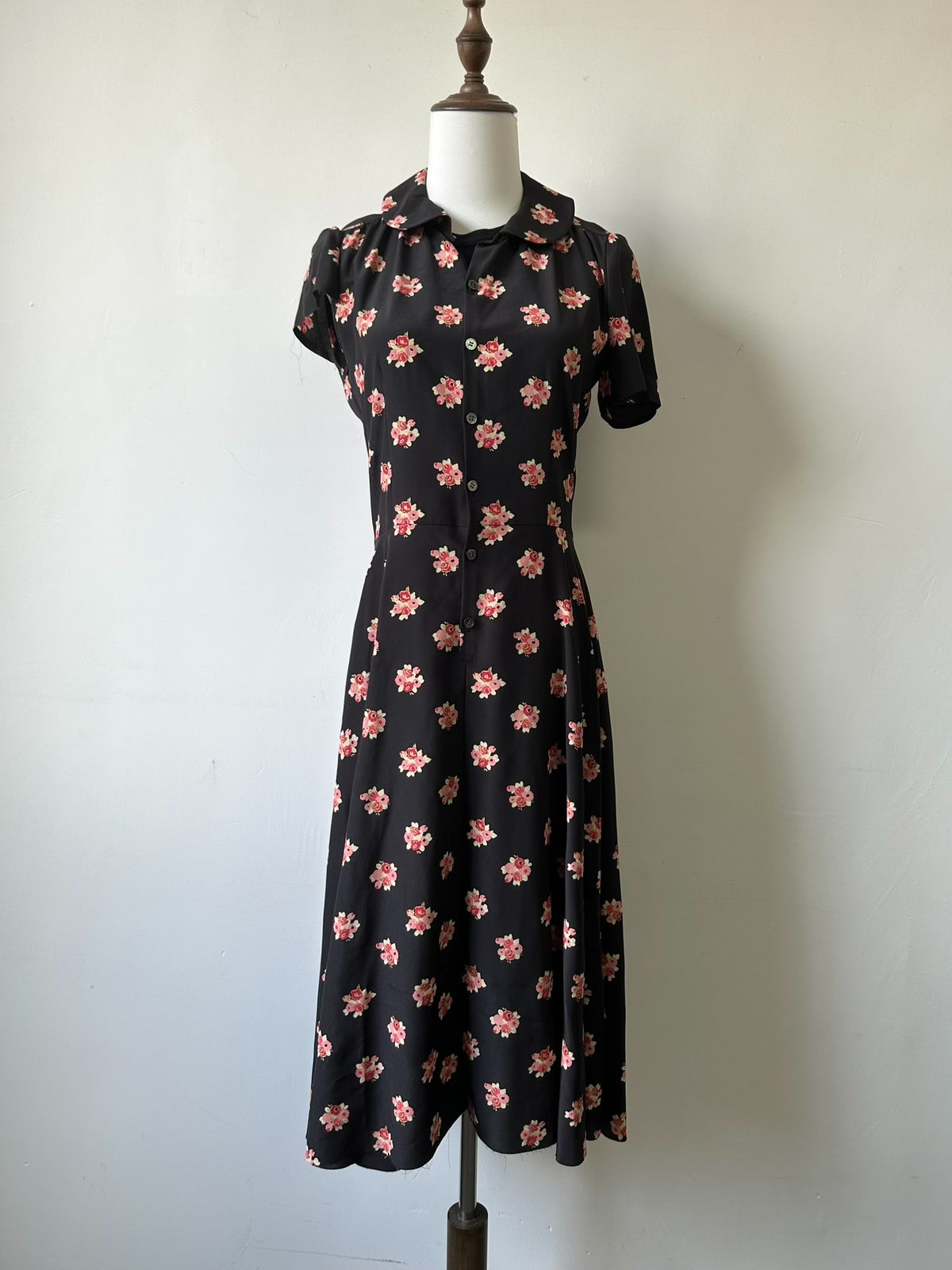 Runway Floral Asymmetric Drape Dress