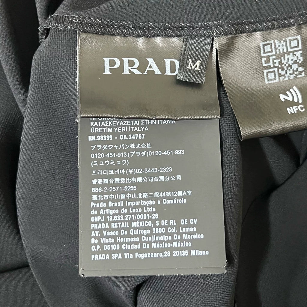 Prada Triangle Logo Turtleneck Long-Sleeve Top