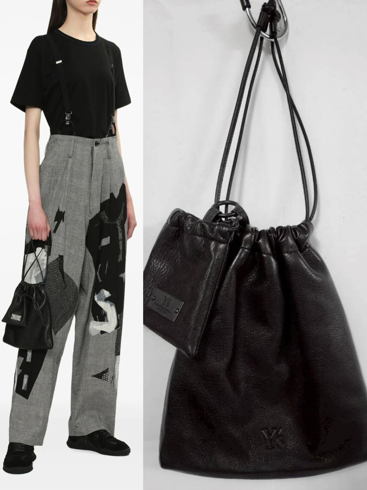 Y's Yohji Yamamoto Buffalo Leather Tote Bag