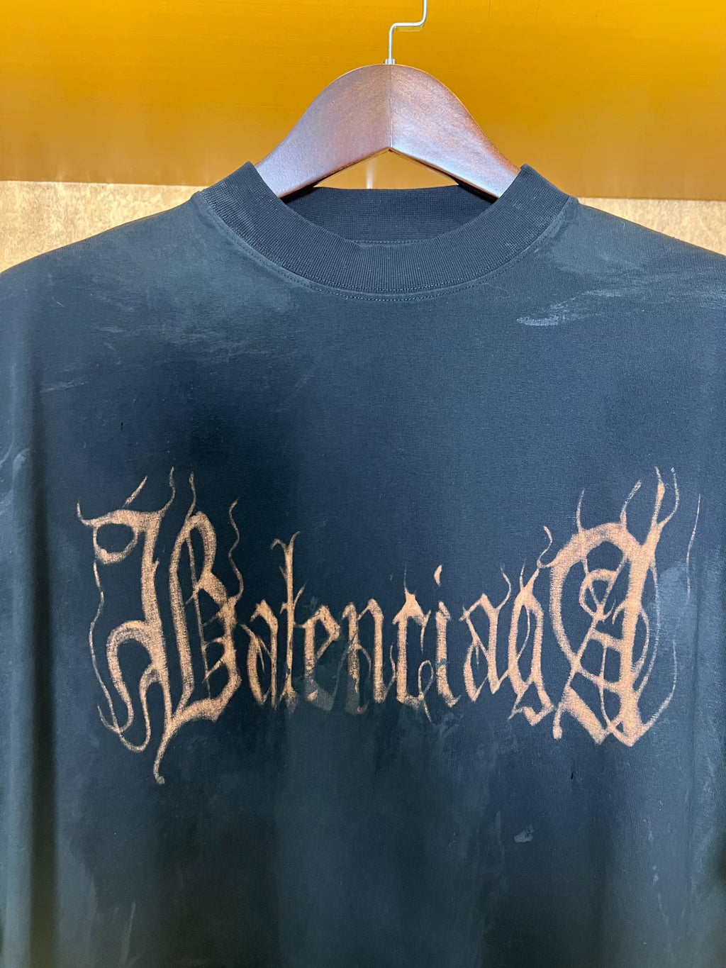Balenciaga Sanskrit Embroidered Short Sleeve Top
