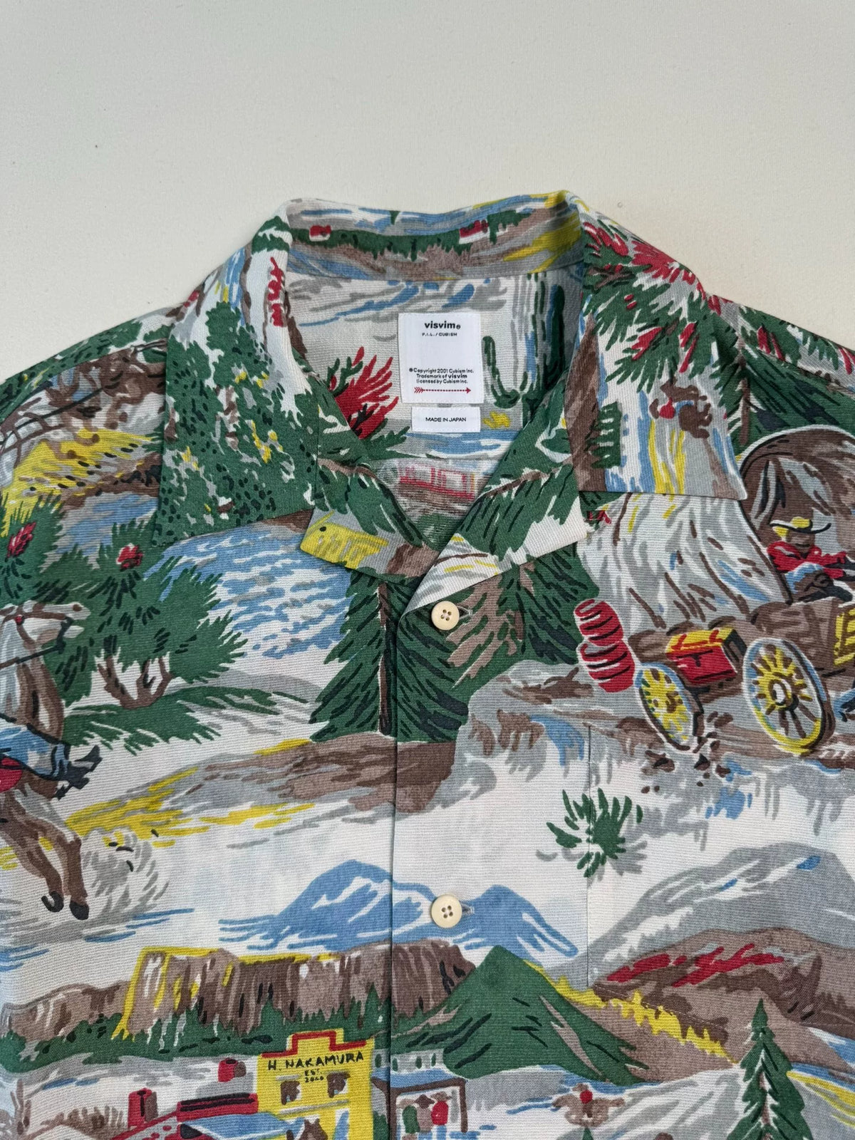 VISVIM 25ss CROSBY SHIRT S/S (WASHI CHIRIMEN) Short-Sleeve Shirt