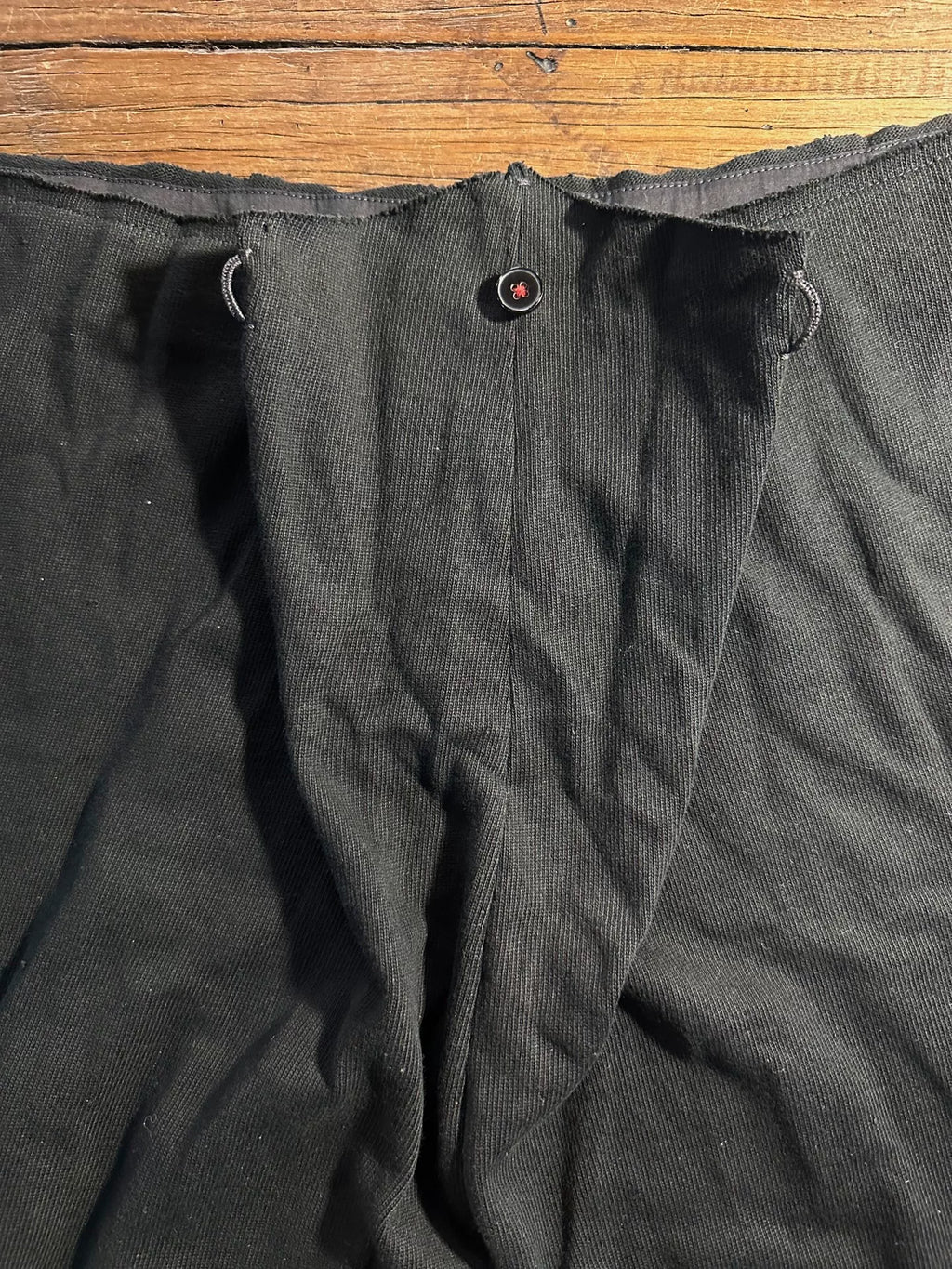 M.A+ SS17 Black Fold Closing Cotton Shorts