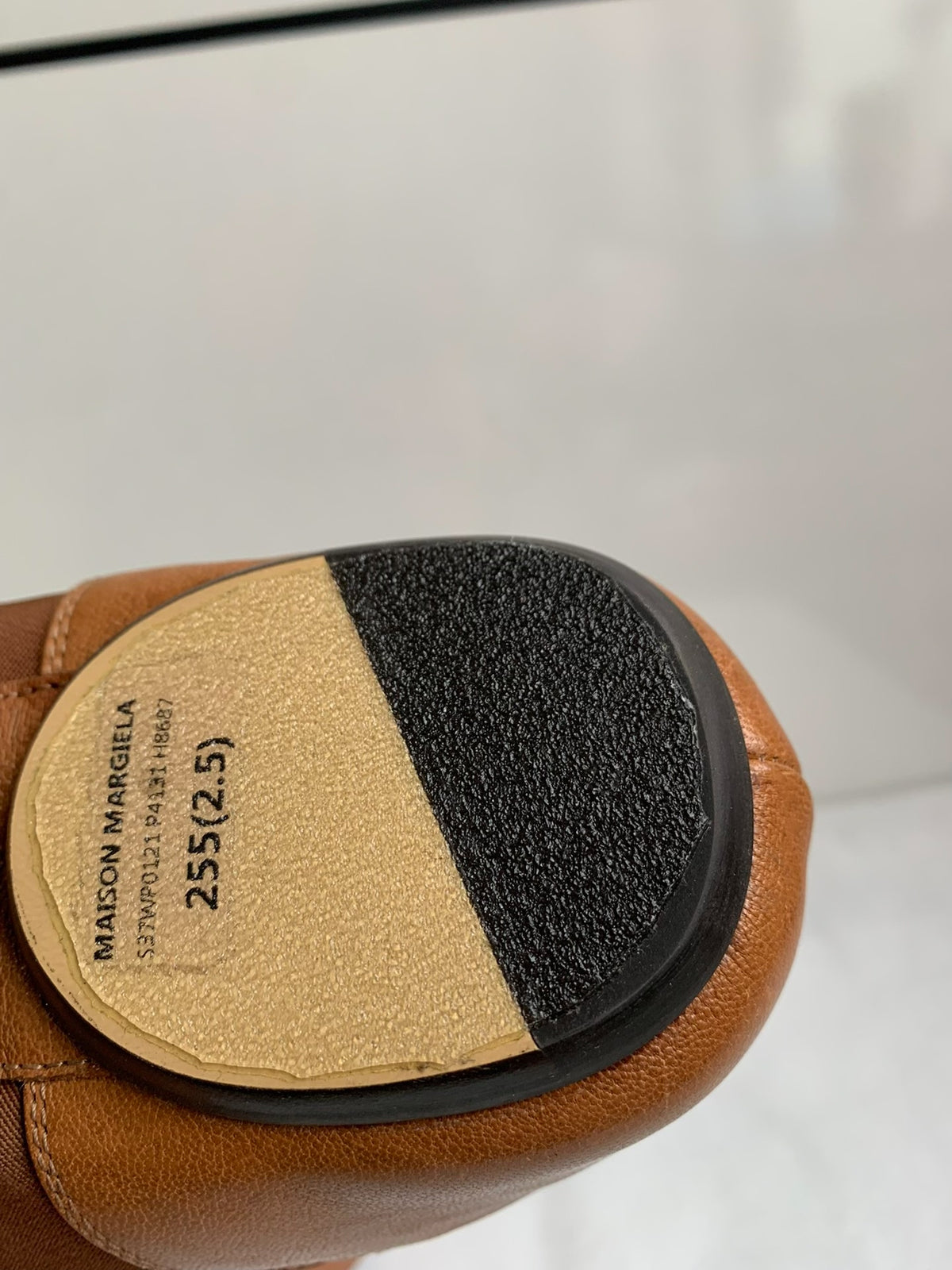 MM6 Maison Margiela Brown Tabi Leather Loafers