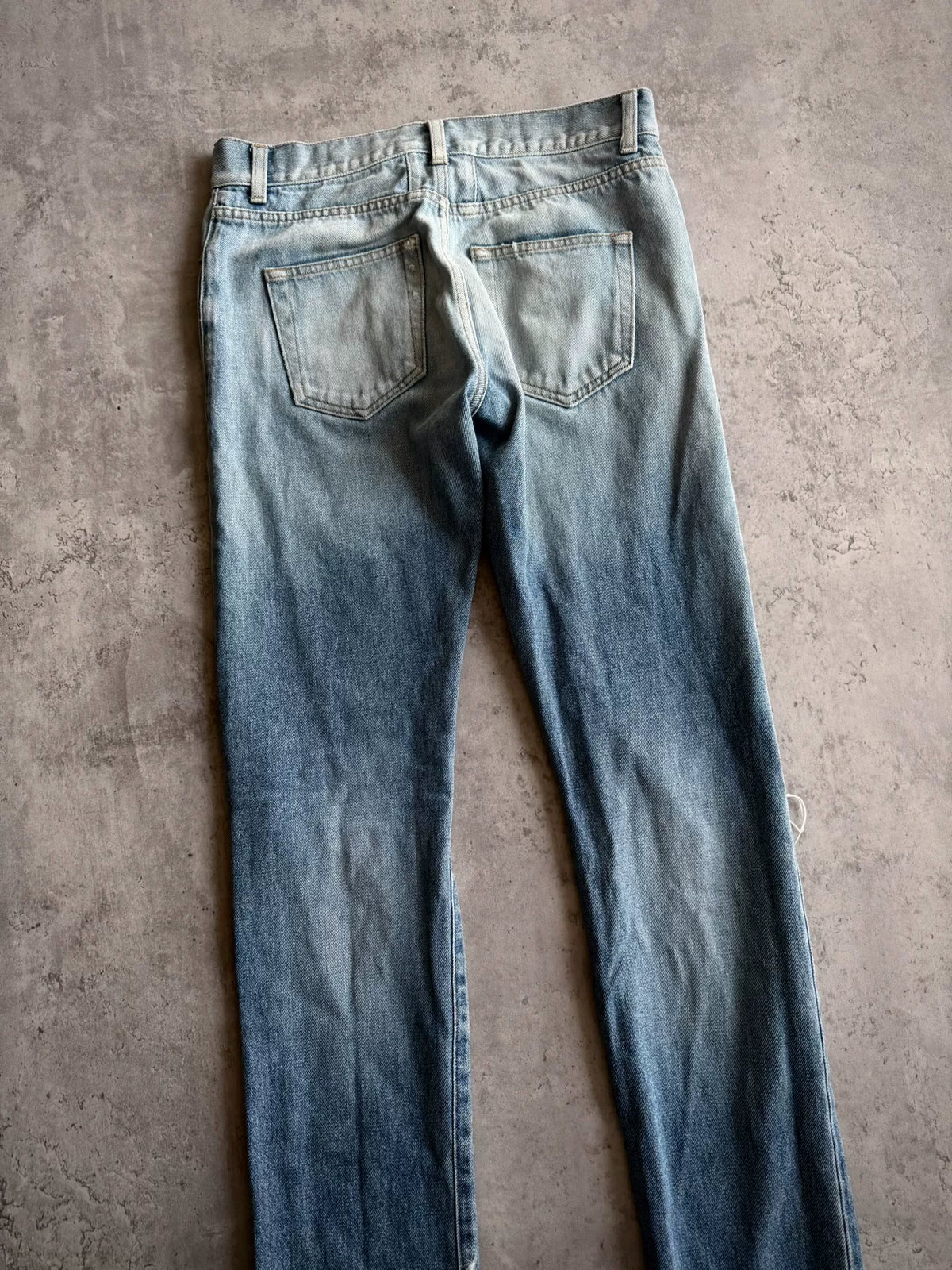 Saint Laurent Paris SS16 D10 Double Knee Slash Wash Jeans by Hedi Slimane