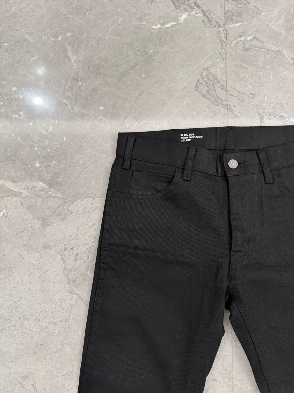 Celine 19SS SK003 Black Straight-Leg Denim Jeans