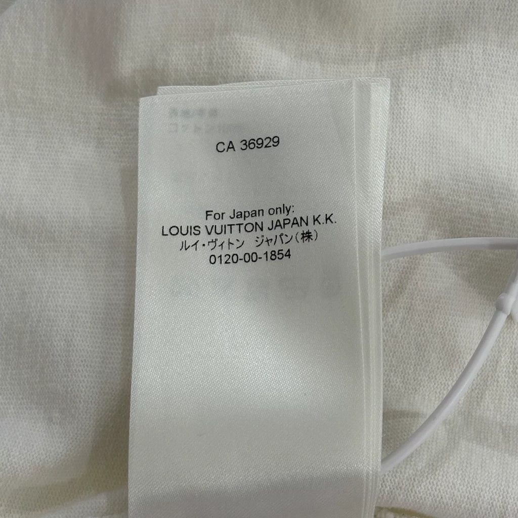 Louis Vuitton LV new embroidered logo blue slogan short-sleeve shirt