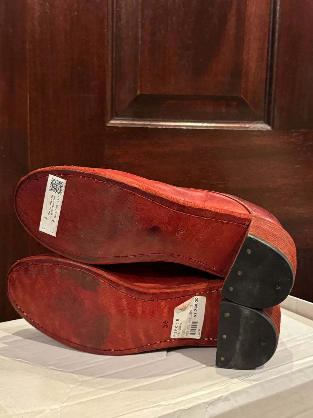 Guidi SS18 Red M82 Horsehide Heels