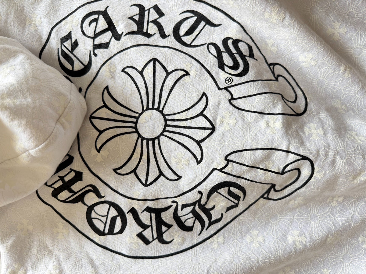 Chrome Hearts White Cross Sanskrit Print Hoodie