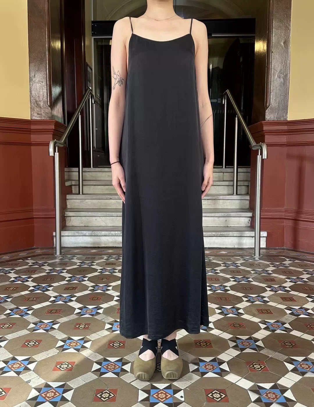 Uma Wang SS23 Black Anaya Silk Dress