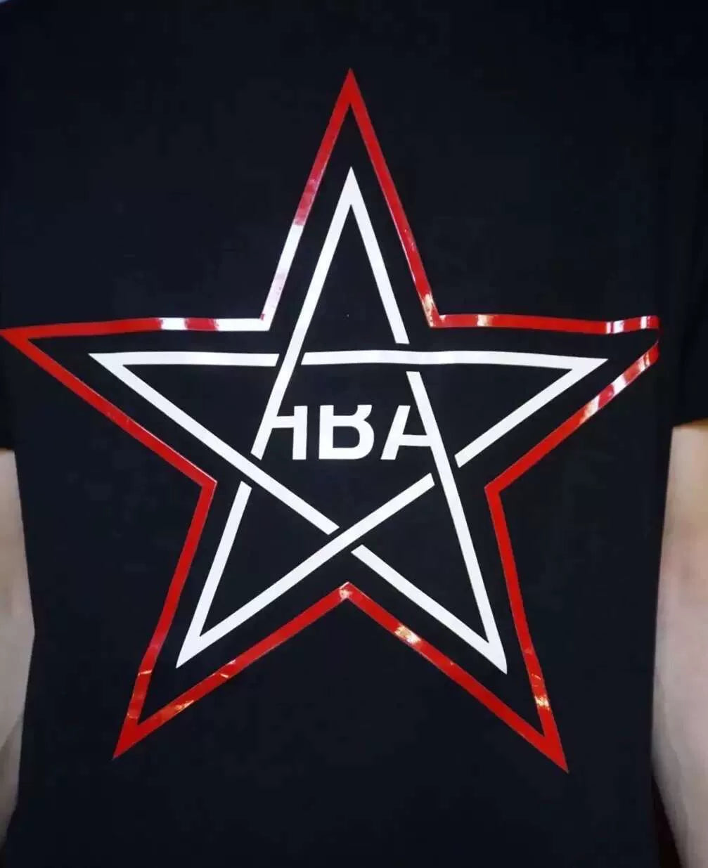HBA Hood By Air FW15 Black Five-Pointed Star Print Cotton Tee