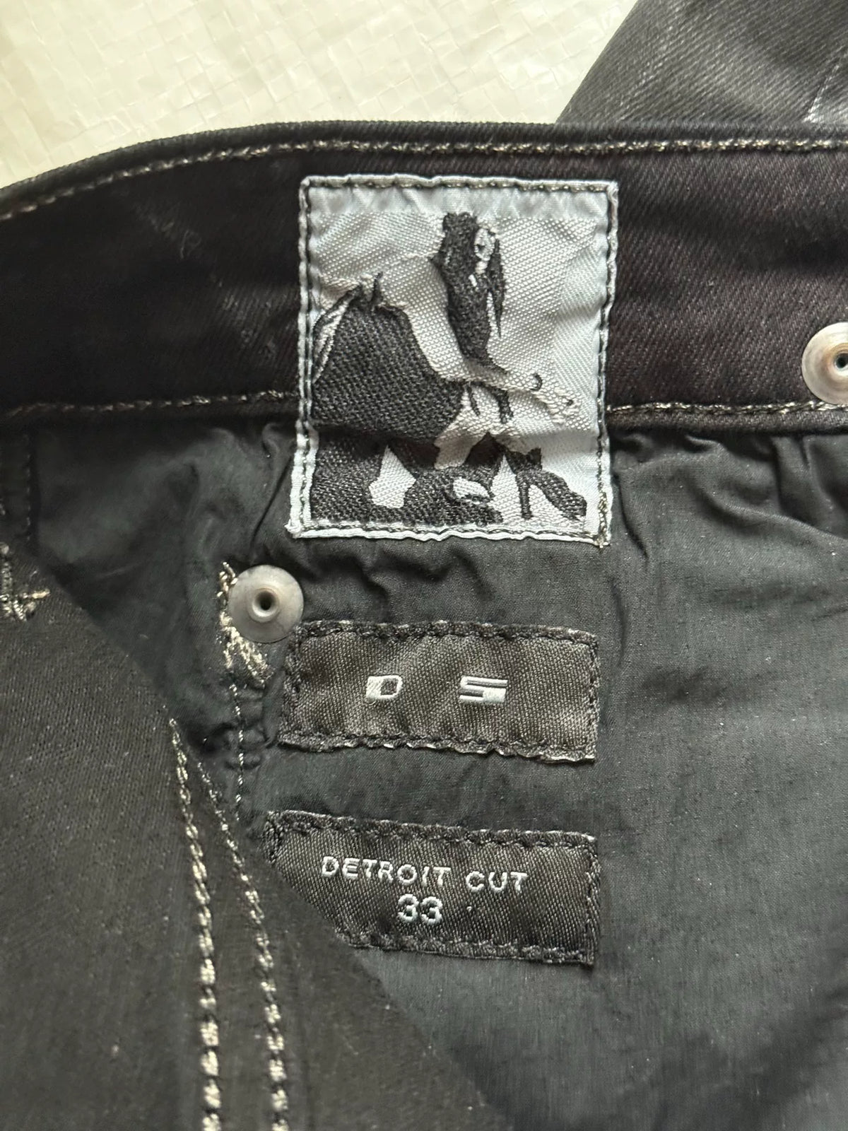 Rick Owens Black Wax Pants