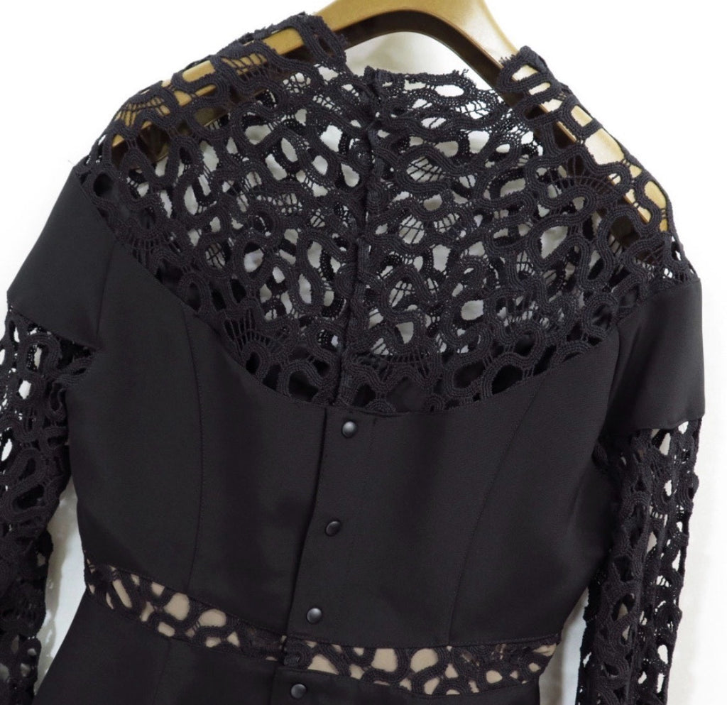 1990s Thierry Mugler Lace Cut-Out Dress
