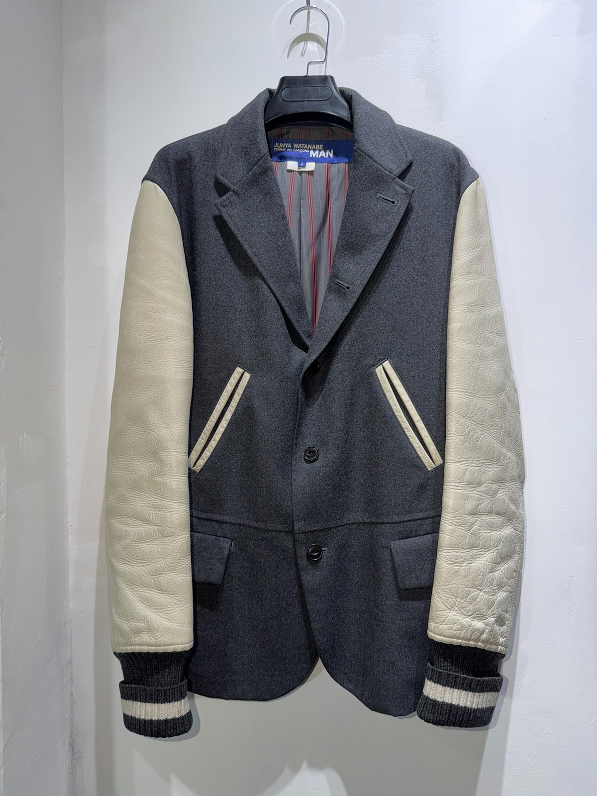 Junya Watanabe 08AW gun collar suit baseball jacket pilot leather jacket