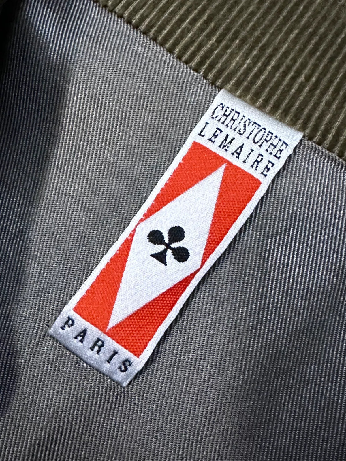 LEMAIRE Olive Green Corduroy Coat