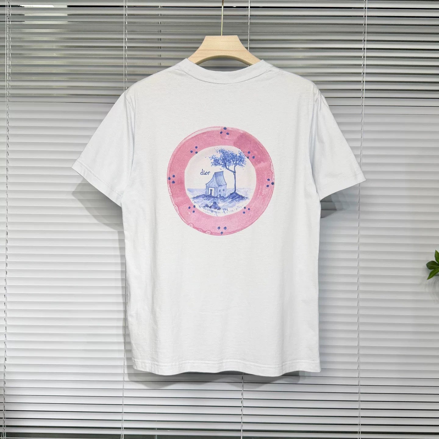 Dior 1947 Cotton Blue Short Sleeve T-Shirt
