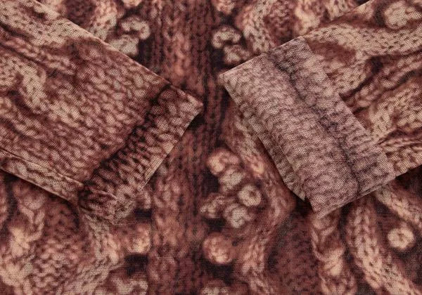 Jean Paul Gaultier Vintage Red Cable Knit Mesh Top