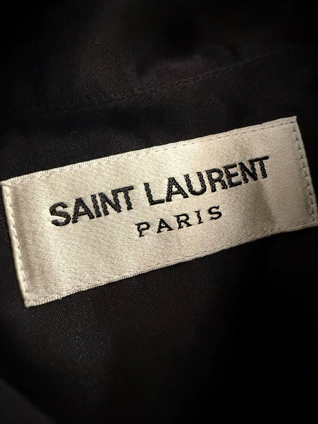 Saint Laurent FW13 Pleated Silk Shirt by Hedi Slimane