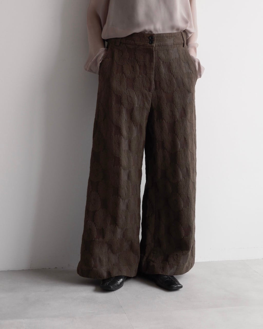 Dries Van Noten Floral Jacquard Wide-Leg Trousers