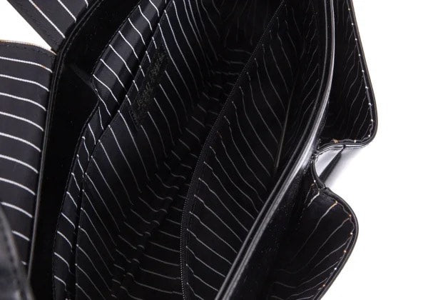 Jean Paul Gaultier Black leather rivet‑decorated under‑arm bag