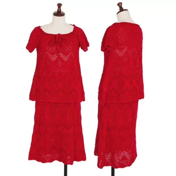 Jean Paul Gaultier Vintage Red Knit Skirt