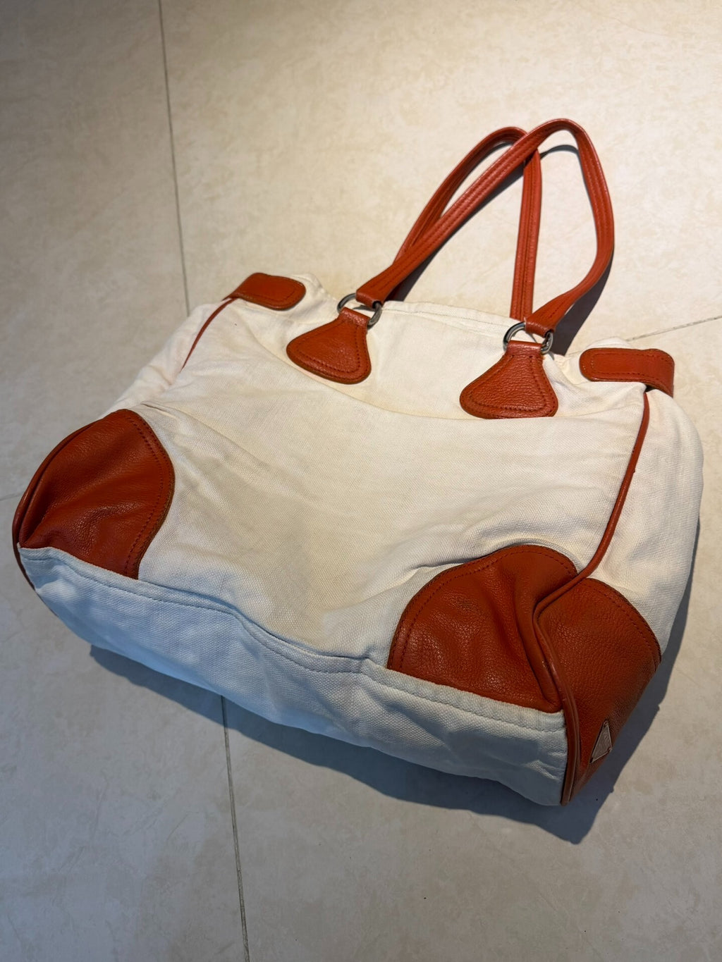 Prada Micro Logo Double-Sided Nylon Tote Bag