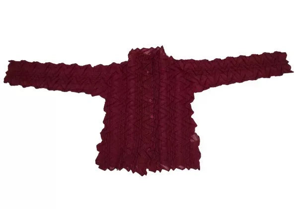 Issey Miyake Vintage Red Main Line Pleated Top