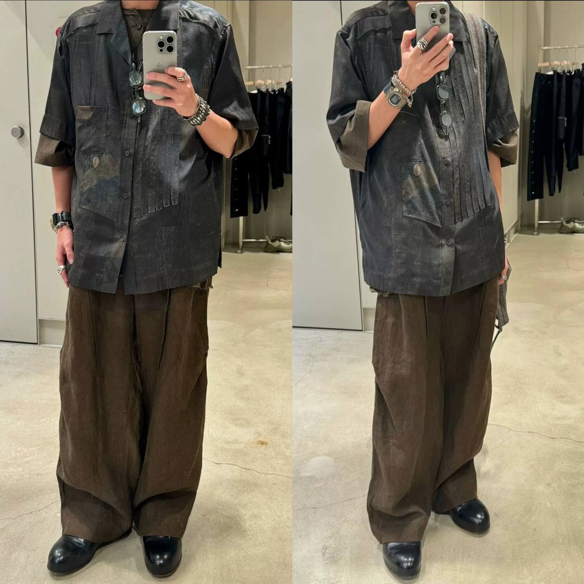 Ziggy Chen SS24 Vintage Book Ji Tan Silk Short Sleeve Shirt