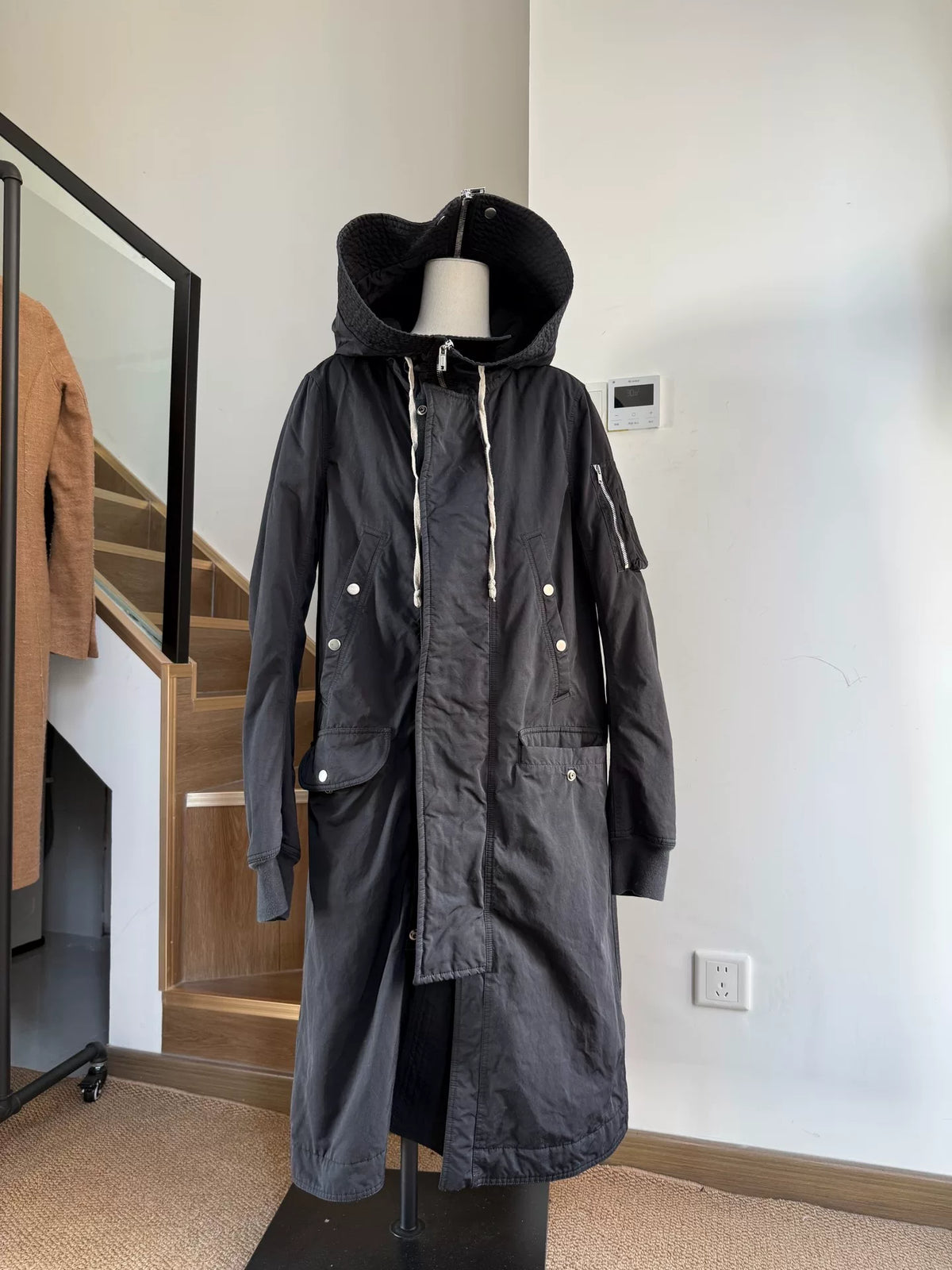 Rick DRKSHDW Owens Padded Hooded Coat