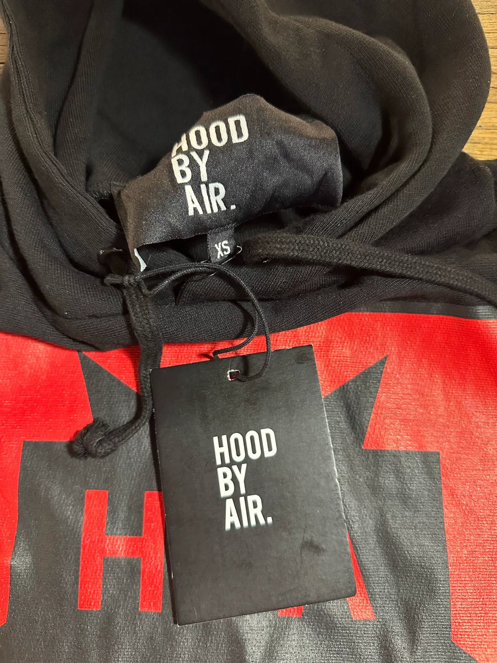 HBA Hood By Air FW15 Black Inverted Pentagram Hooded Cotton Sweatshirt