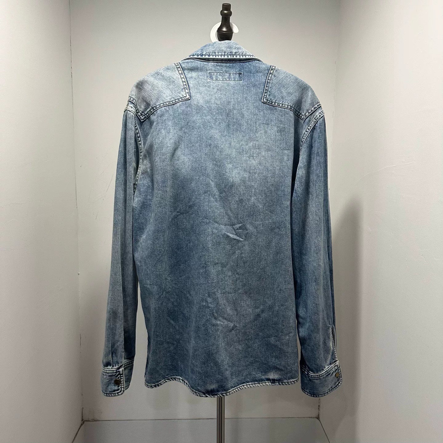 Louis Vuitton Blue Washed Distressed Denim Jacket