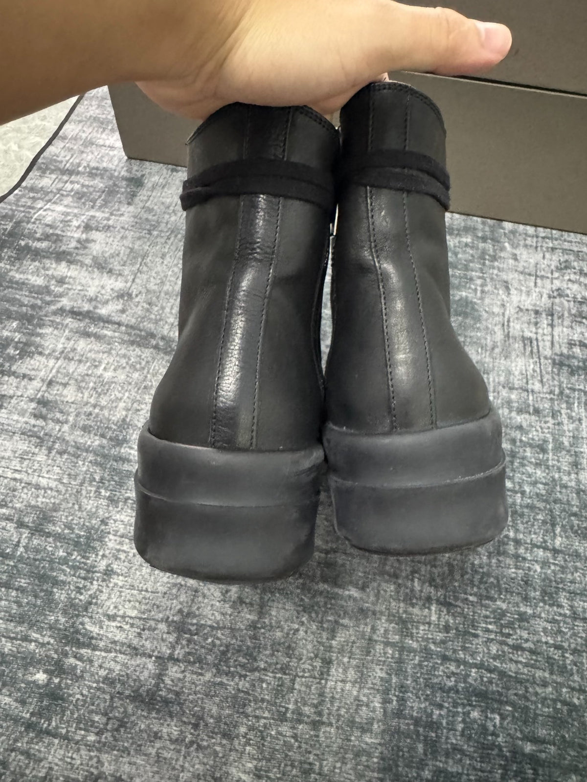 Rick Owens Black High-Top Sneakers