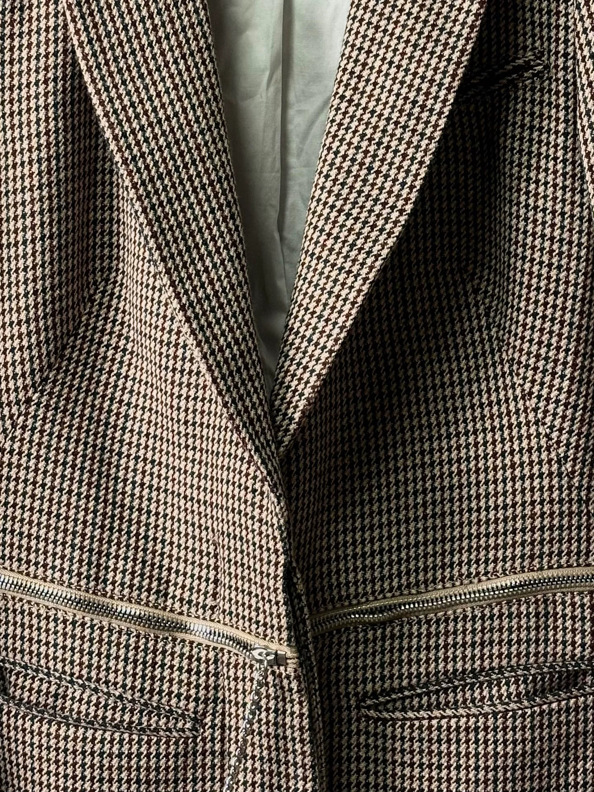 Alexander McQueen | F/W12 Houndstooth Wool Zip Coat