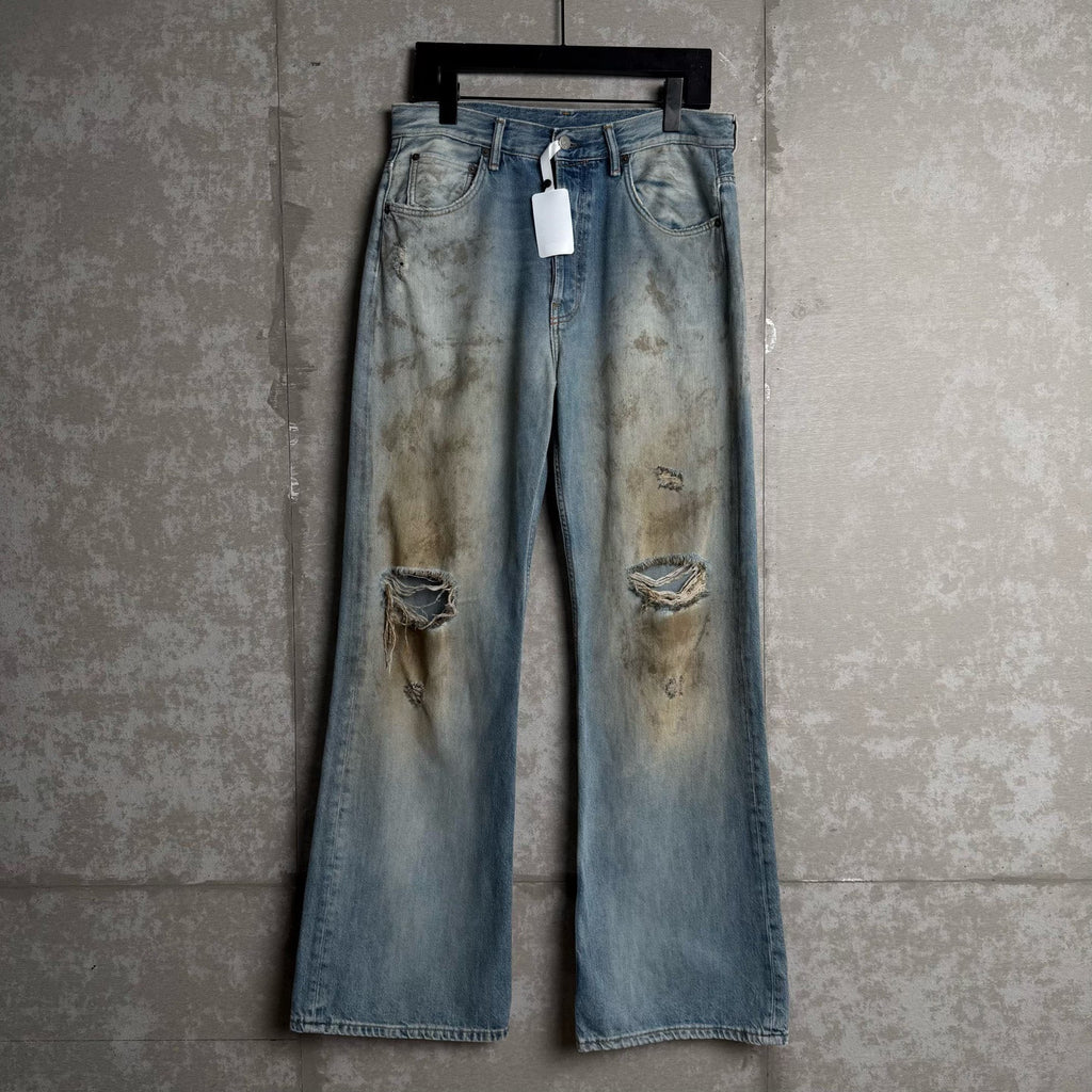 Acne Studios Mud Dyed Distressed 2021m Penicilin Jeans