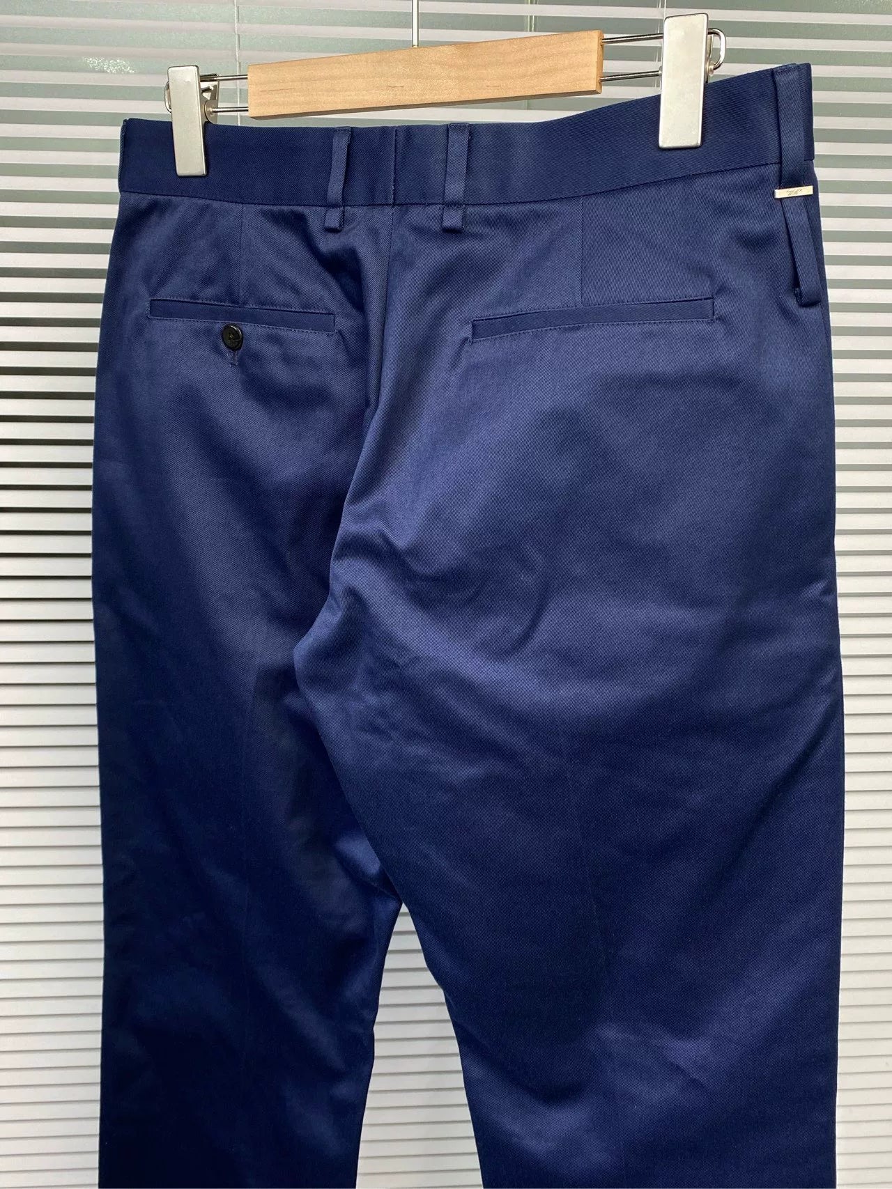 Louis Vuitton Dark Blue Straight-Leg Twill Casual Pants