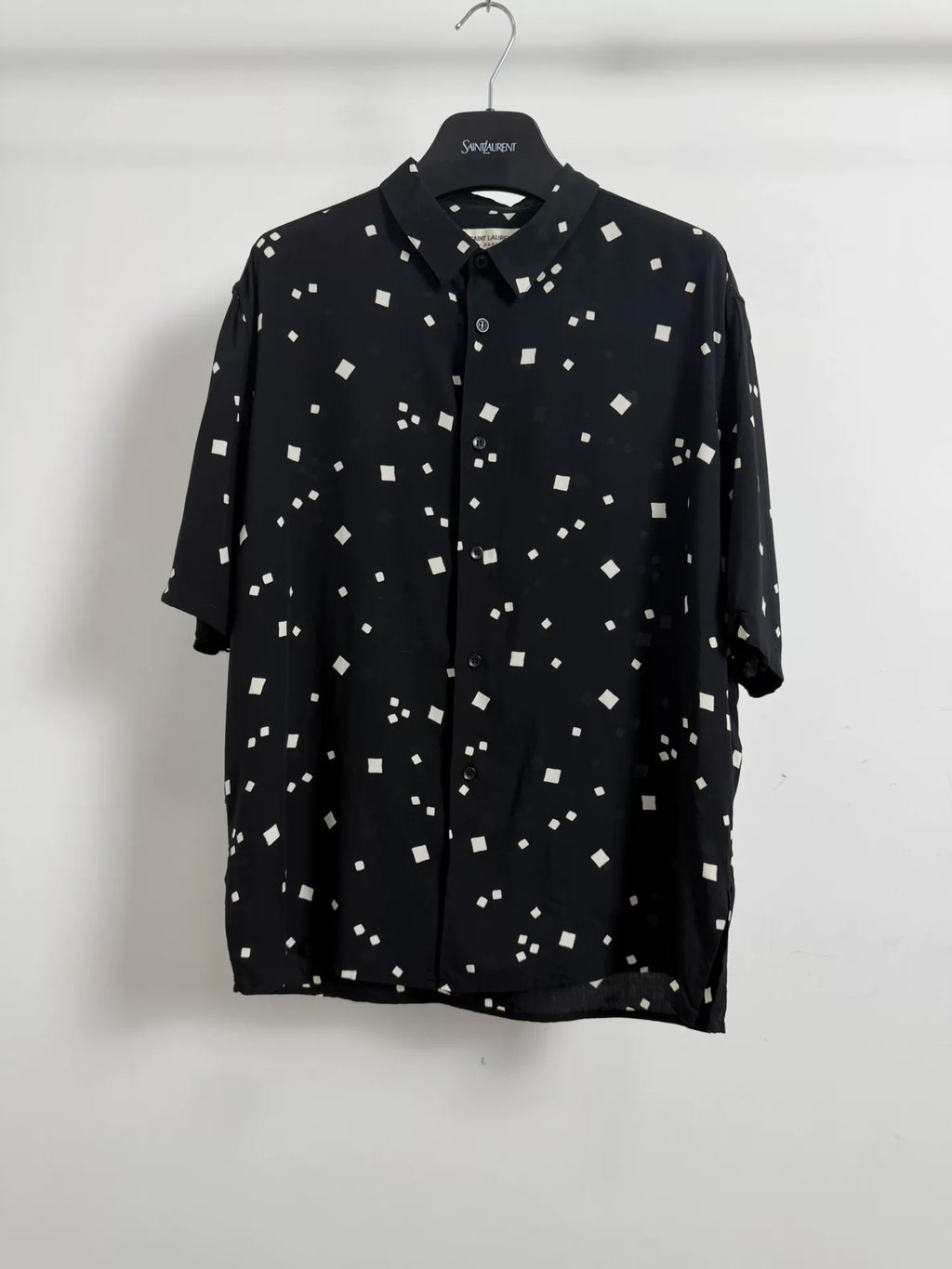 Saint Laurent SS20 Confetti Square Dot Viscose Shirt