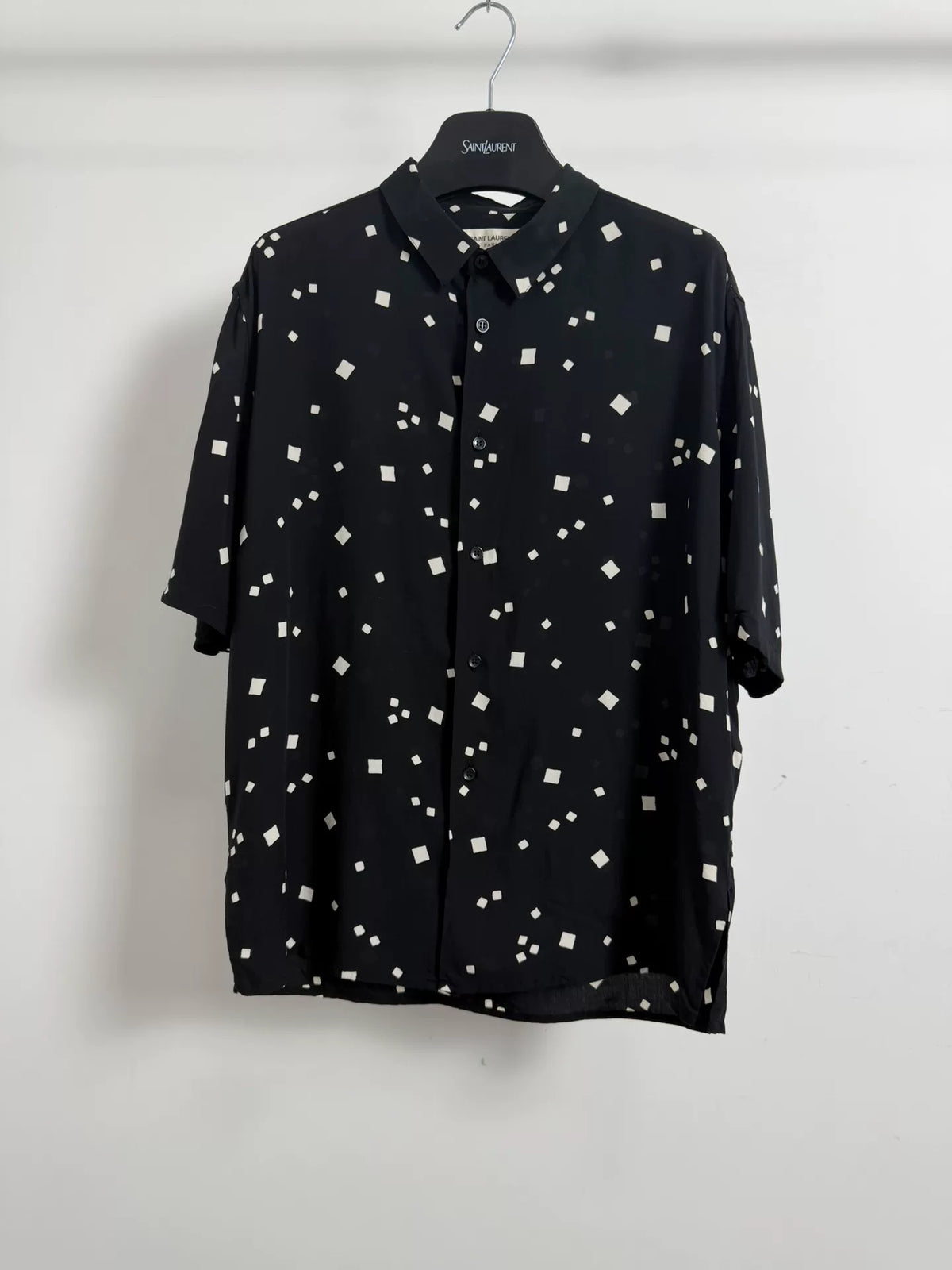Saint Laurent SS20 Confetti Square Dot Viscose Shirt