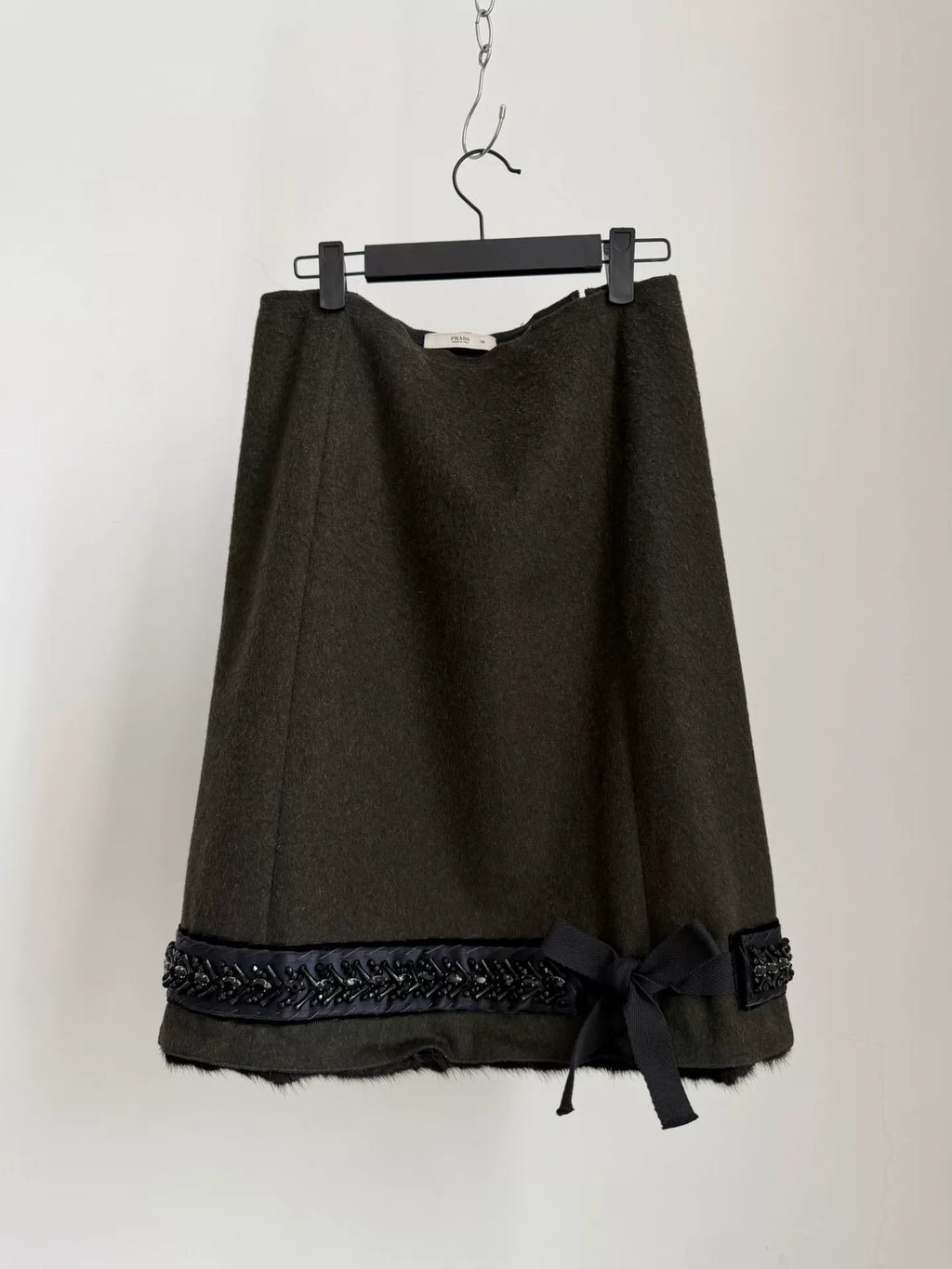 Prada vintage first-cut wool skirt