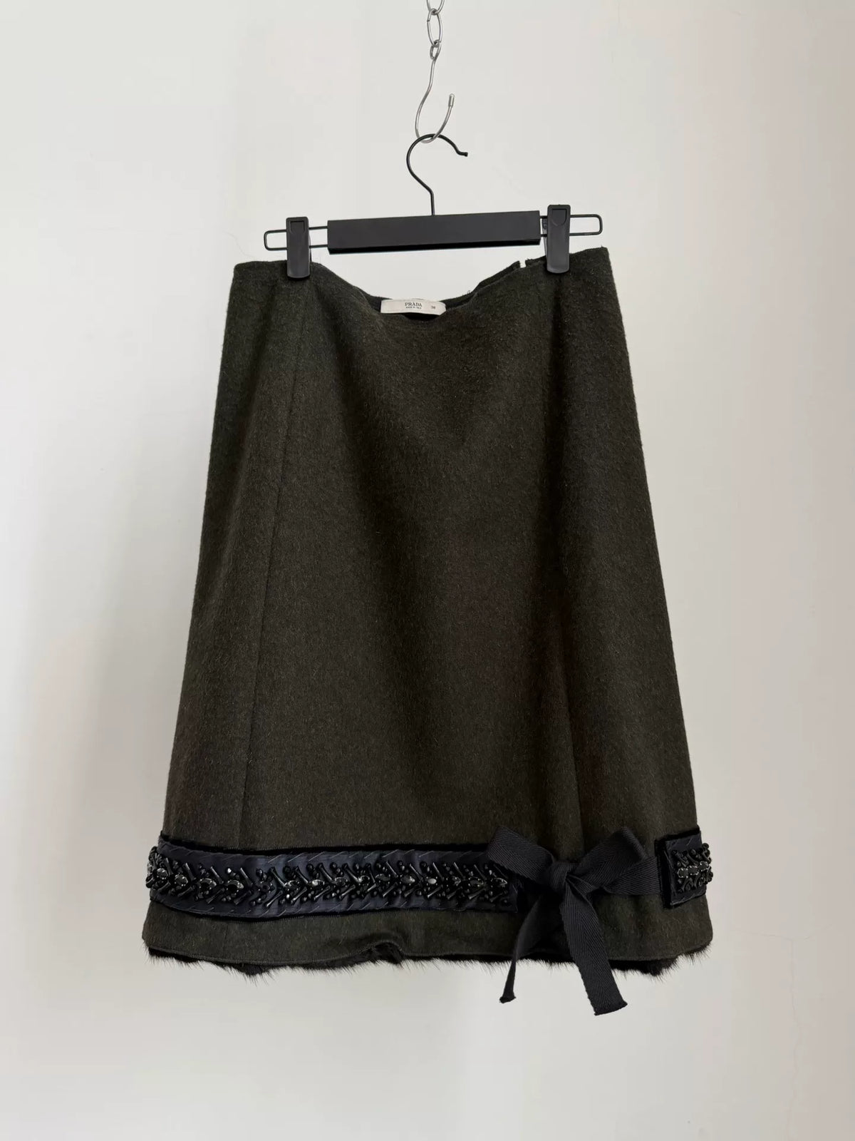 Prada vintage first-cut wool skirt