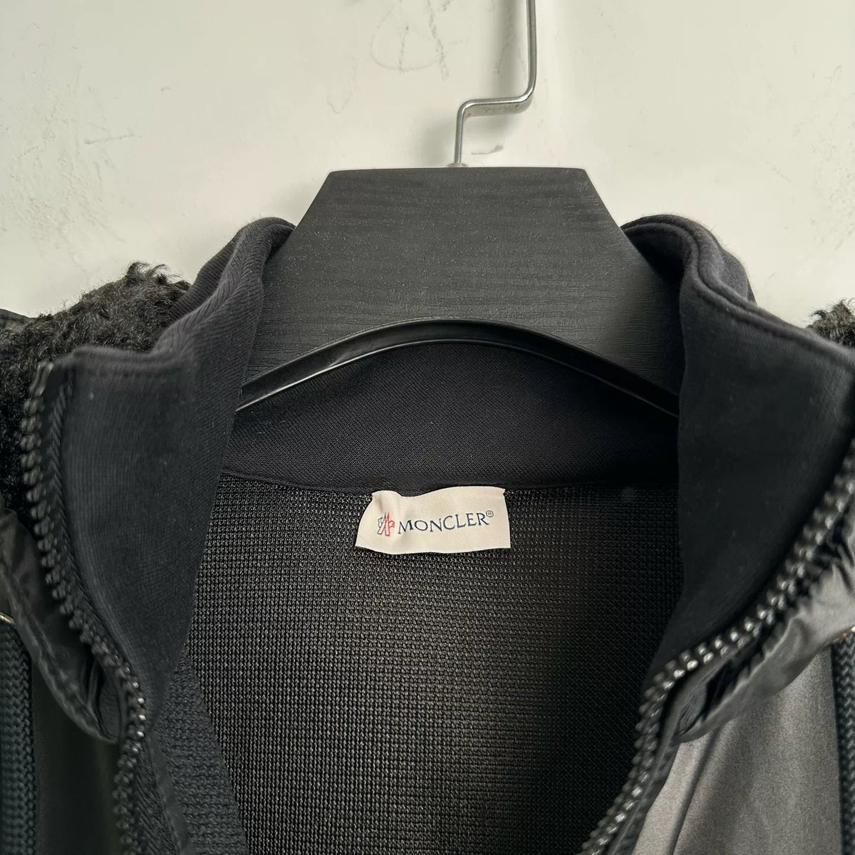 Moncler Black Hooded Drawstring Down Jacket