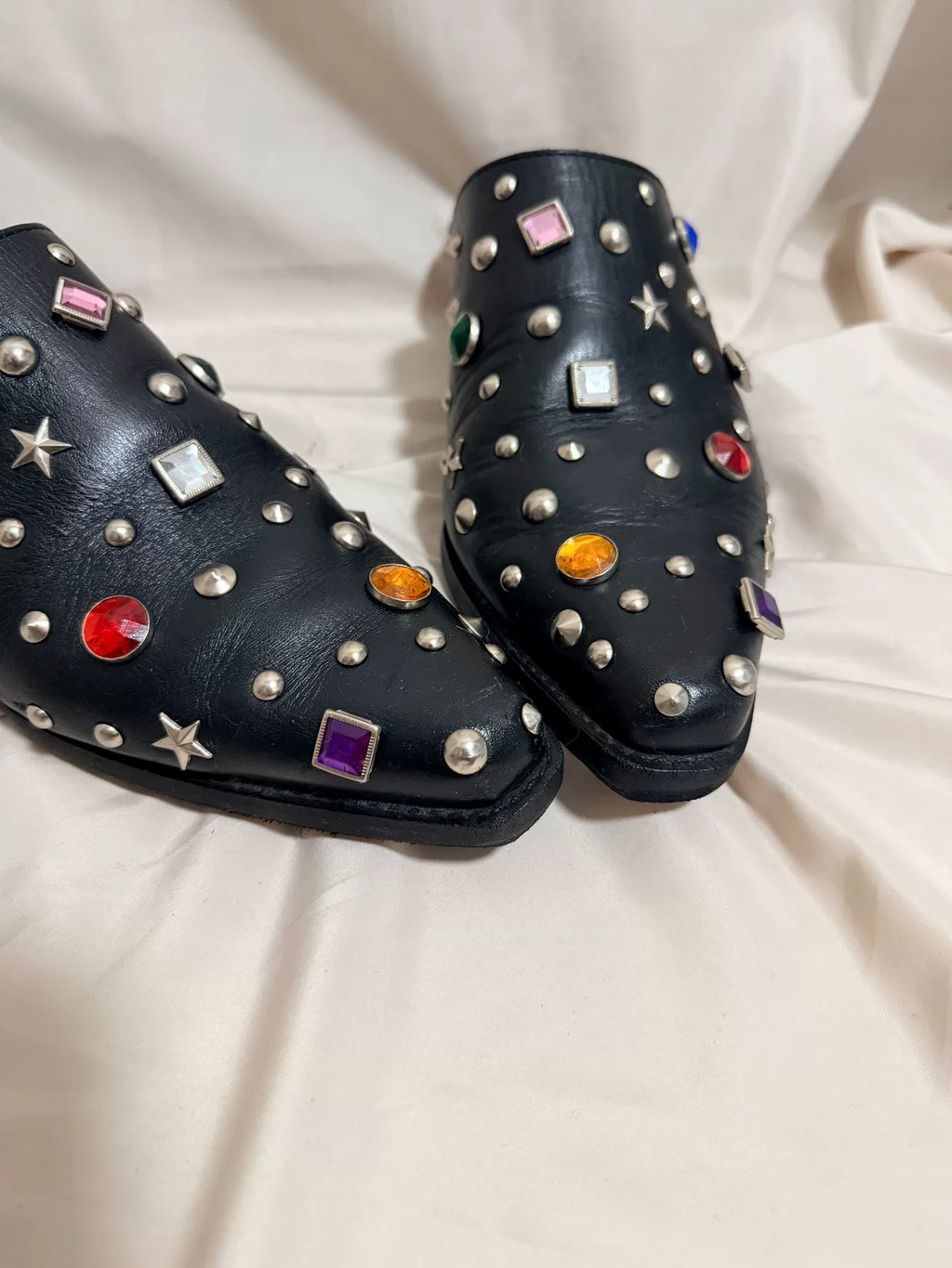 Junya Watanabe Studded Pointed Toe Slides