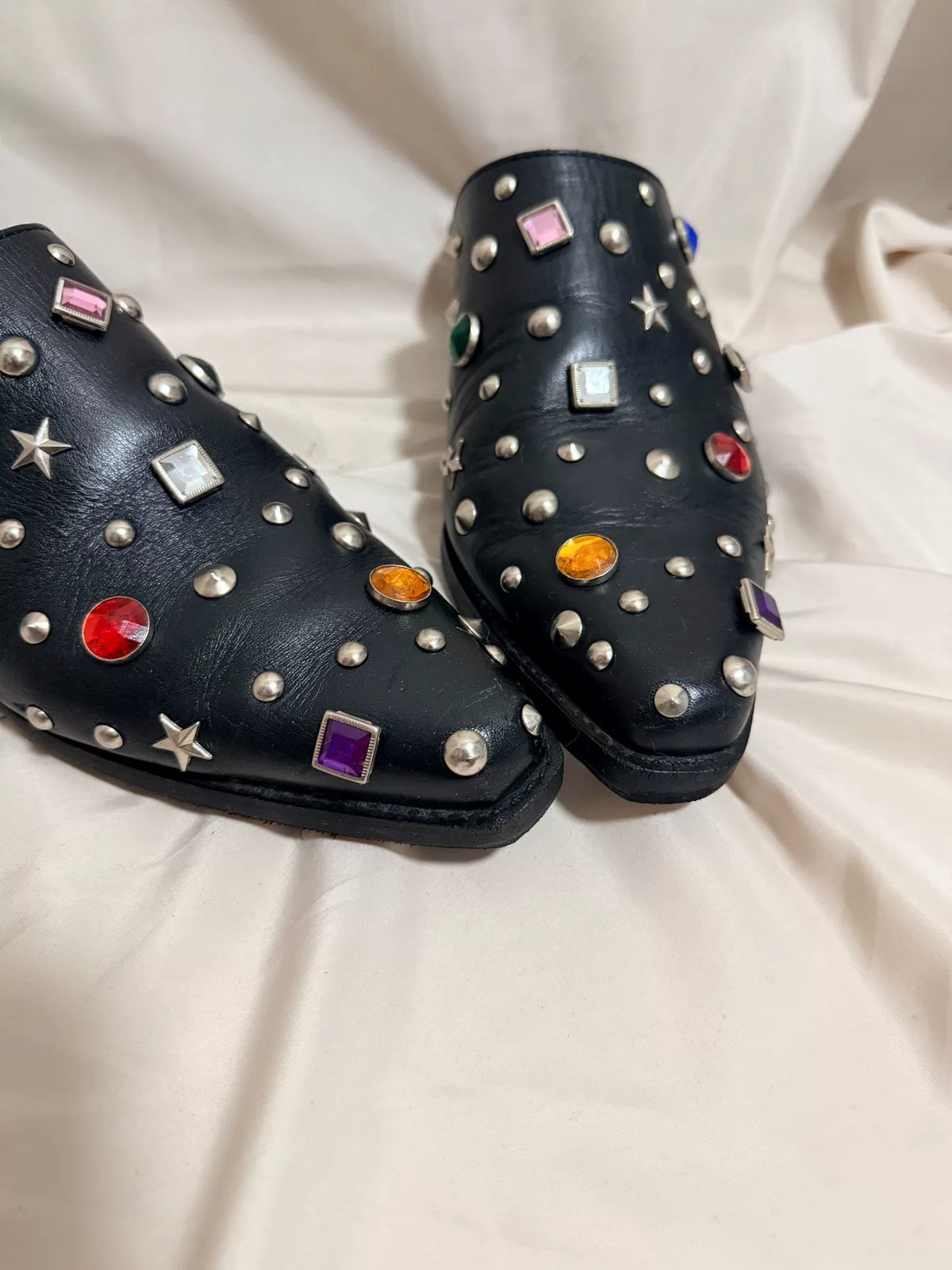 Junya Watanabe Studded Pointed Toe Slides