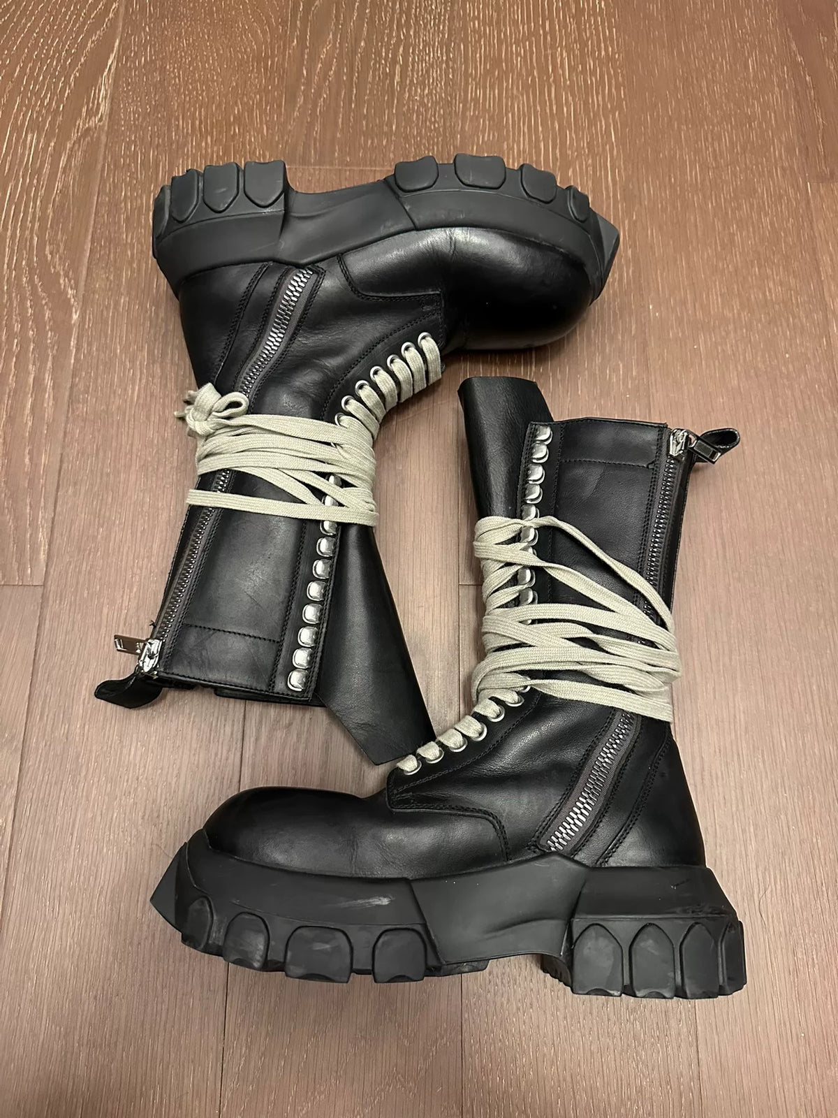 Rick Owens Octopus Lace-Up Military Boots