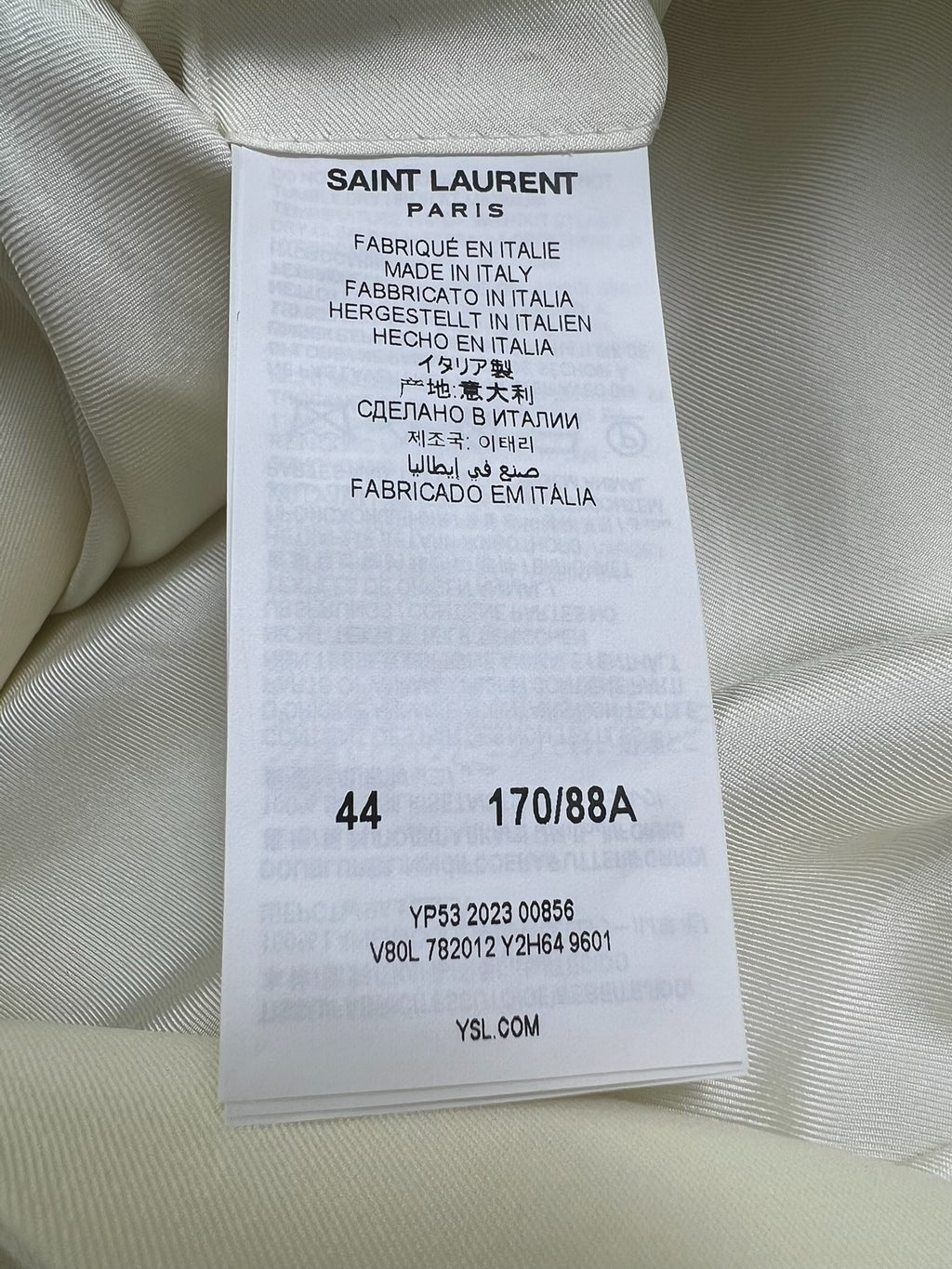 Saint Laurent Slp24ss White Suit